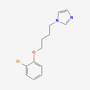molecular formula C13H15BrN2O B5068008 1-[4-(2-bromophenoxy)butyl]-1H-imidazole 