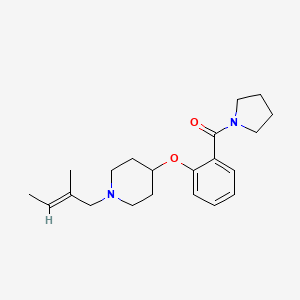 1-[(2E)-2-methyl-2-buten-1-yl]-4-[2-(1-pyrrolidinylcarbonyl)phenoxy]piperidine