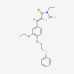 5-{3-ethoxy-4-[2-(phenylthio)ethoxy]benzylidene}-3-ethyl-2-thioxo-1,3-thiazolidin-4-one