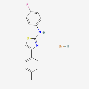 molecular formula C16H14BrFN2S B5068116 N-(4-fluorophenyl)-4-(4-methylphenyl)-1,3-thiazol-2-amine hydrobromide 