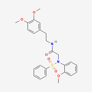 N~1~-[2-(3,4-dimethoxyphenyl)ethyl]-N~2~-(2-methoxyphenyl)-N~2~-(phenylsulfonyl)glycinamide