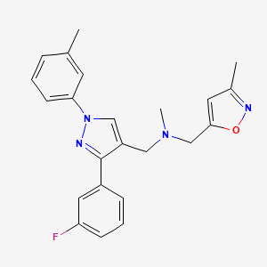 1-[3-(3-fluorophenyl)-1-(3-methylphenyl)-1H-pyrazol-4-yl]-N-methyl-N-[(3-methyl-5-isoxazolyl)methyl]methanamine