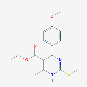ethyl 6-(4-methoxyphenyl)-4-methyl-2-(methylthio)-1,6-dihydro-5-pyrimidinecarboxylate