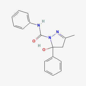 5-hydroxy-3-methyl-N,5-diphenyl-4,5-dihydro-1H-pyrazole-1-carboxamide