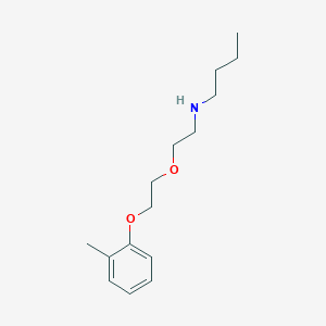 molecular formula C15H25NO2 B5068216 N-{2-[2-(2-methylphenoxy)ethoxy]ethyl}-1-butanamine 