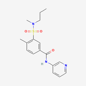molecular formula C17H21N3O3S B5068224 4-methyl-3-{[methyl(propyl)amino]sulfonyl}-N-3-pyridinylbenzamide 