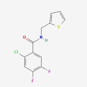 molecular formula C12H8ClF2NOS B5068242 2-chloro-4,5-difluoro-N-(2-thienylmethyl)benzamide 