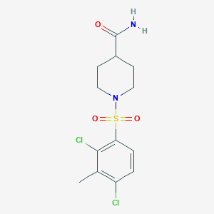 molecular formula C13H16Cl2N2O3S B5068247 1-[(2,4-dichloro-3-methylphenyl)sulfonyl]-4-piperidinecarboxamide 