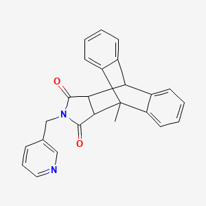 1-methyl-17-(3-pyridinylmethyl)-17-azapentacyclo[6.6.5.0~2,7~.0~9,14~.0~15,19~]nonadeca-2,4,6,9,11,13-hexaene-16,18-dione