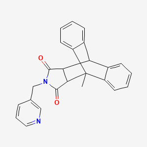 molecular formula C25H20N2O2 B5068255 1-methyl-17-(3-pyridinylmethyl)-17-azapentacyclo[6.6.5.0~2,7~.0~9,14~.0~15,19~]nonadeca-2,4,6,9,11,13-hexaene-16,18-dione 