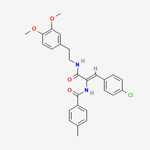 N-[2-(4-chlorophenyl)-1-({[2-(3,4-dimethoxyphenyl)ethyl]amino}carbonyl)vinyl]-4-methylbenzamide