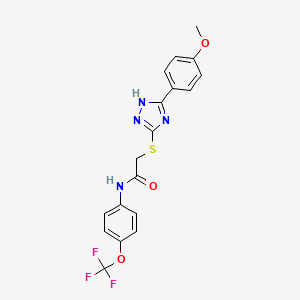 2-{[5-(4-methoxyphenyl)-4H-1,2,4-triazol-3-yl]thio}-N-[4-(trifluoromethoxy)phenyl]acetamide