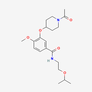 3-[(1-acetyl-4-piperidinyl)oxy]-N-(2-isopropoxyethyl)-4-methoxybenzamide