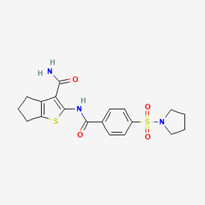 2-{[4-(1-pyrrolidinylsulfonyl)benzoyl]amino}-5,6-dihydro-4H-cyclopenta[b]thiophene-3-carboxamide