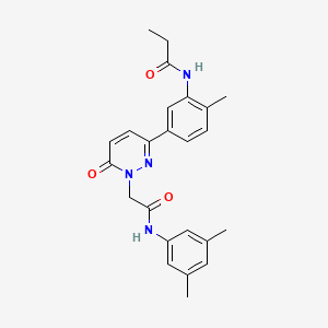 N-[5-(1-{2-[(3,5-dimethylphenyl)amino]-2-oxoethyl}-6-oxo-1,6-dihydro-3-pyridazinyl)-2-methylphenyl]propanamide