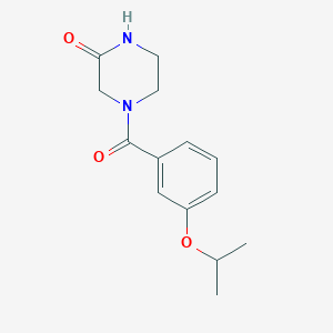 molecular formula C14H18N2O3 B5068288 4-(3-isopropoxybenzoyl)-2-piperazinone 