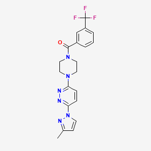 3-(3-methyl-1H-pyrazol-1-yl)-6-{4-[3-(trifluoromethyl)benzoyl]-1-piperazinyl}pyridazine