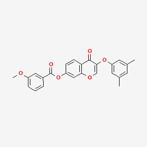 molecular formula C25H20O6 B5068337 3-(3,5-dimethylphenoxy)-4-oxo-4H-chromen-7-yl 3-methoxybenzoate 
