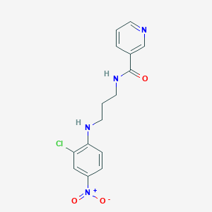 molecular formula C15H15ClN4O3 B5068338 N-{3-[(2-chloro-4-nitrophenyl)amino]propyl}nicotinamide 