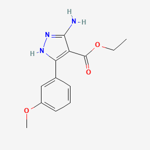 molecular formula C13H15N3O3 B5068354 ethyl 5-amino-3-(3-methoxyphenyl)-1H-pyrazole-4-carboxylate 