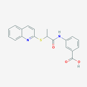 3-{[2-(2-quinolinylthio)propanoyl]amino}benzoic acid