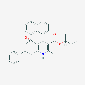 Butan-2-yl 2-methyl-4-(naphthalen-1-yl)-5-oxo-7-phenyl-1,4,5,6,7,8-hexahydroquinoline-3-carboxylate