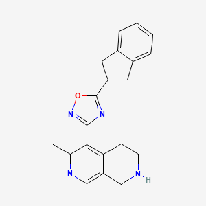 5-[5-(2,3-dihydro-1H-inden-2-yl)-1,2,4-oxadiazol-3-yl]-6-methyl-1,2,3,4-tetrahydro-2,7-naphthyridine trifluoroacetate