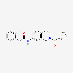 N-[2-(1-cyclopenten-1-ylcarbonyl)-1,2,3,4-tetrahydro-7-isoquinolinyl]-2-(2-fluorophenyl)acetamide