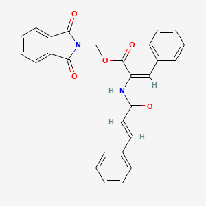 molecular formula C27H20N2O5 B5068410 (1,3-dioxo-1,3-dihydro-2H-isoindol-2-yl)methyl 2-(cinnamoylamino)-3-phenylacrylate 