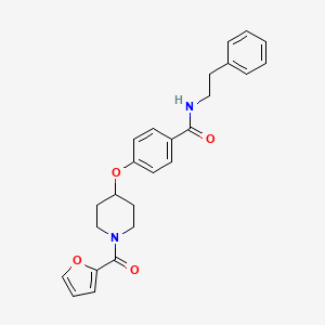 4-{[1-(2-furoyl)-4-piperidinyl]oxy}-N-(2-phenylethyl)benzamide