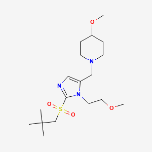 1-[[2-(2,2-Dimethylpropylsulfonyl)-3-(2-methoxyethyl)imidazol-4-yl]methyl]-4-methoxypiperidine