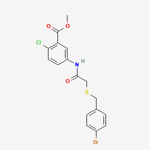 METHYL 5-(2-{[(4-BROMOPHENYL)METHYL]SULFANYL}ACETAMIDO)-2-CHLOROBENZOATE