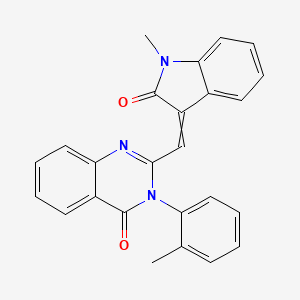 2-[(1-Methyl-2-oxoindol-3-ylidene)methyl]-3-(2-methylphenyl)quinazolin-4-one