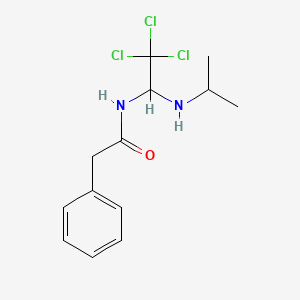 molecular formula C13H17Cl3N2O B5068474 2-phenyl-N-[2,2,2-trichloro-1-(isopropylamino)ethyl]acetamide 