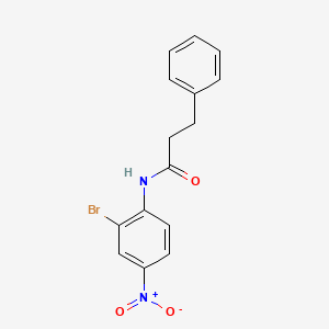 molecular formula C15H13BrN2O3 B5068511 N-(2-bromo-4-nitrophenyl)-3-phenylpropanamide 