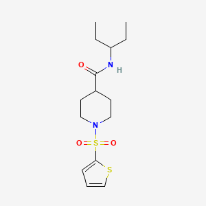 molecular formula C15H24N2O3S2 B5068529 N-(1-ethylpropyl)-1-(2-thienylsulfonyl)-4-piperidinecarboxamide 