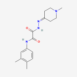 N-(3,4-dimethylphenyl)-2-[2-(1-methyl-4-piperidinylidene)hydrazino]-2-oxoacetamide