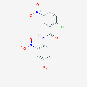 molecular formula C15H12ClN3O6 B5068535 2-chloro-N-(4-ethoxy-2-nitrophenyl)-5-nitrobenzamide 