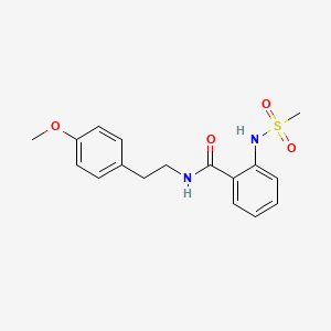 molecular formula C17H20N2O4S B5068542 N-[2-(4-methoxyphenyl)ethyl]-2-[(methylsulfonyl)amino]benzamide 