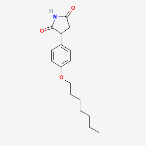 molecular formula C17H23NO3 B5068566 3-[4-(heptyloxy)phenyl]-2,5-pyrrolidinedione 