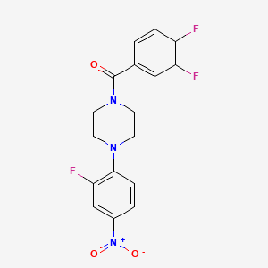 molecular formula C17H14F3N3O3 B5068607 1-(3,4-difluorobenzoyl)-4-(2-fluoro-4-nitrophenyl)piperazine 