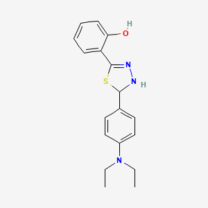 molecular formula C18H21N3OS B5068623 2-{5-[4-(diethylamino)phenyl]-4,5-dihydro-1,3,4-thiadiazol-2-yl}phenol 