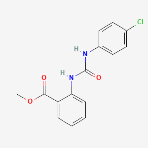 molecular formula C15H13ClN2O3 B5068633 methyl 2-({[(4-chlorophenyl)amino]carbonyl}amino)benzoate CAS No. 19959-41-2