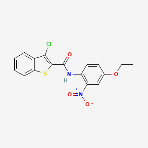 molecular formula C17H13ClN2O4S B5068657 3-chloro-N-(4-ethoxy-2-nitrophenyl)-1-benzothiophene-2-carboxamide 