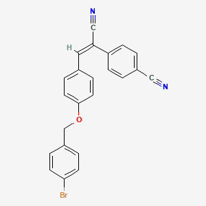 molecular formula C23H15BrN2O B5068679 4-(2-{4-[(4-bromobenzyl)oxy]phenyl}-1-cyanovinyl)benzonitrile 