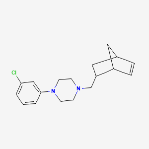 molecular formula C18H23ClN2 B5068686 1-(bicyclo[2.2.1]hept-5-en-2-ylmethyl)-4-(3-chlorophenyl)piperazine 
