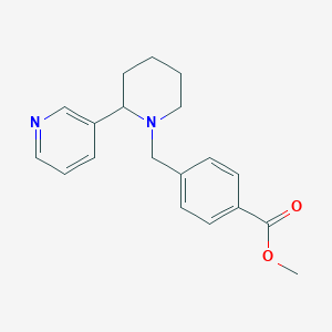 molecular formula C19H22N2O2 B5068693 methyl 4-{[2-(3-pyridinyl)-1-piperidinyl]methyl}benzoate 