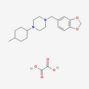 molecular formula C21H30N2O6 B5068700 1-(1,3-benzodioxol-5-ylmethyl)-4-(4-methylcyclohexyl)piperazine oxalate 