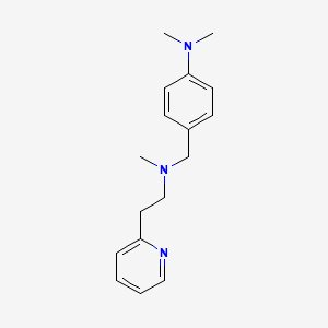 molecular formula C17H23N3 B5068722 N,N-dimethyl-4-({methyl[2-(2-pyridinyl)ethyl]amino}methyl)aniline 