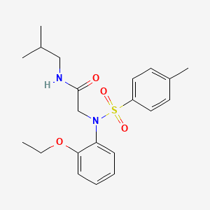 molecular formula C21H28N2O4S B5068735 N~2~-(2-ethoxyphenyl)-N~1~-isobutyl-N~2~-[(4-methylphenyl)sulfonyl]glycinamide 